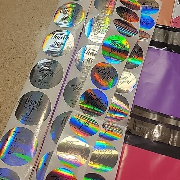 Poly Mailers 50pc Starter Pack w/ 50 Thank you Stickers - Picture 6 of 15